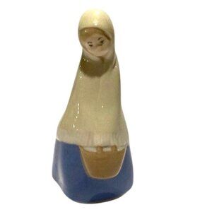 Vintage REX Porcelain 6" Figurine - Lady with Scarf - Made in Valencia, Spain